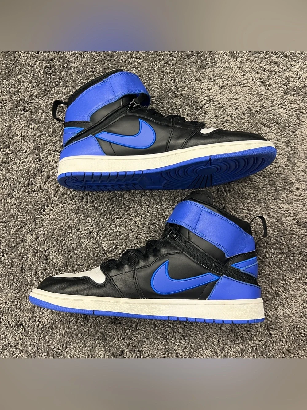 Jordan 1 High FlyEase Shoes Men’s Size 11.5 Hyper Royal Black White CQ3835-041